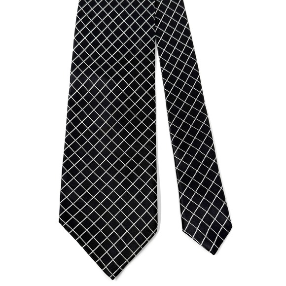 Stefano Ricci Other - Stefano Ricci Black White Grid Pattern Silk Luxury Tie 3.75" x 61" Made in Italy